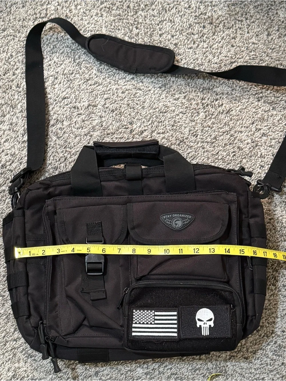 Men’s Black Tactical Military Messenger LapTop Briefcase Work Everyday Bag